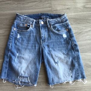Mid thigh jean shorts